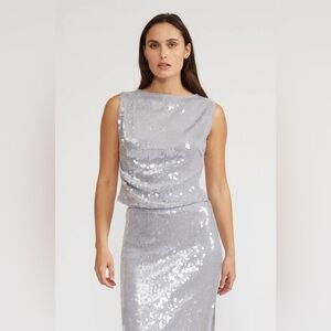 LUCY PARIS
MICHELLE SEQUIN TOP | MOON DUST